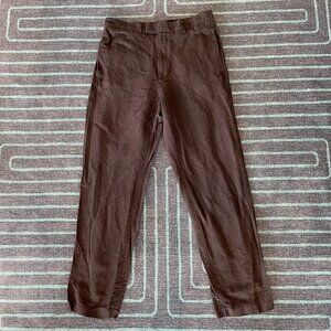 H&M Men's Loose Fit Casual Linen Pants Trousers Black
